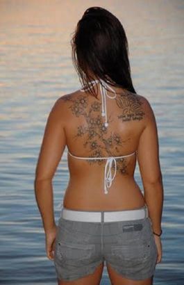 Cherry Blossom Girl's Back Tatotos